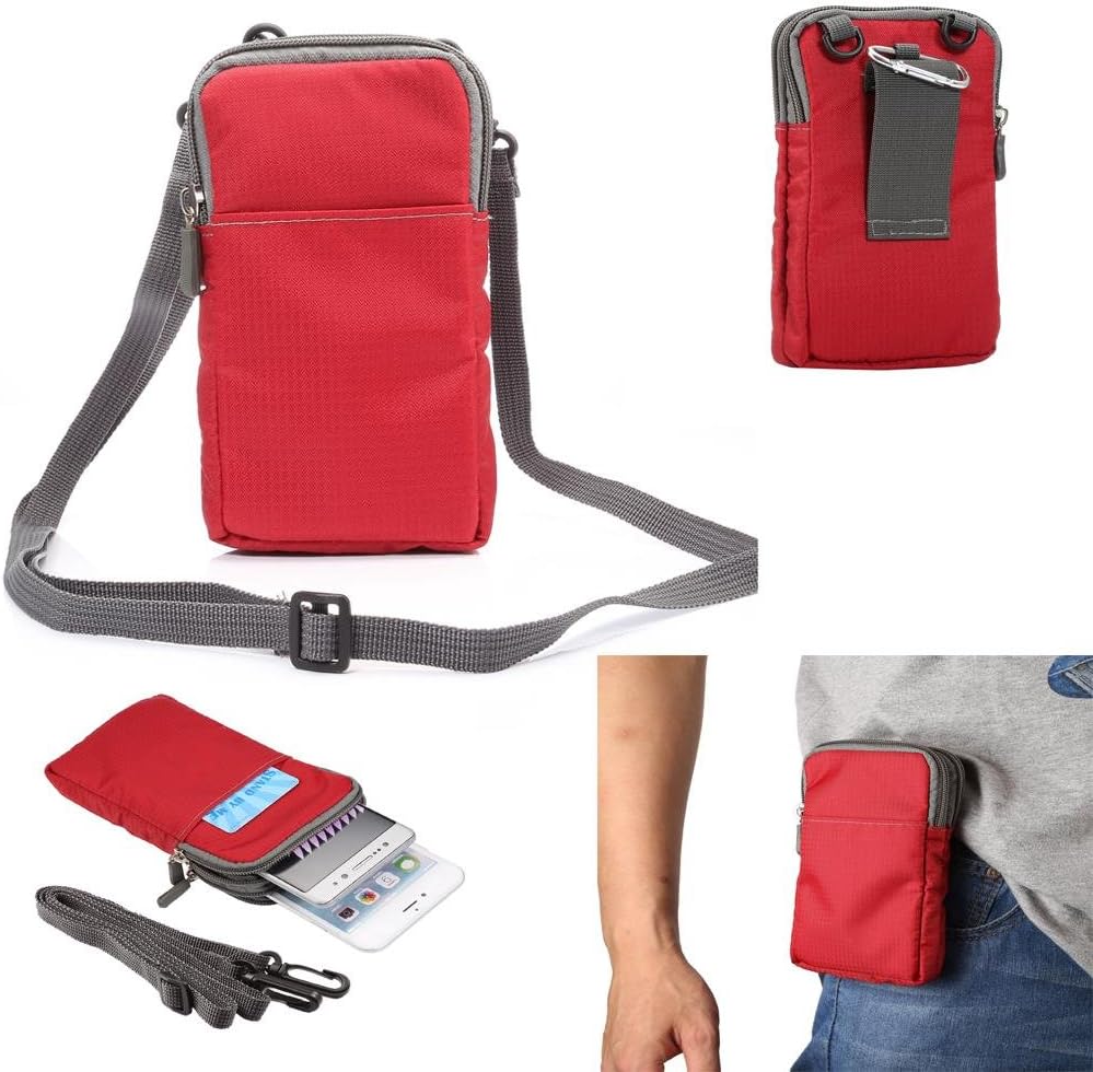 Universal Crossbody Cell Phone Purse Waist Pack Bag for Outdoor Sports Moblie Phone Carrying Cases Shoulder Belt Bag Pouch for iPhone 7 6/6S Plus Samsung Galaxy Phones Under 6.0'' from WaitingU