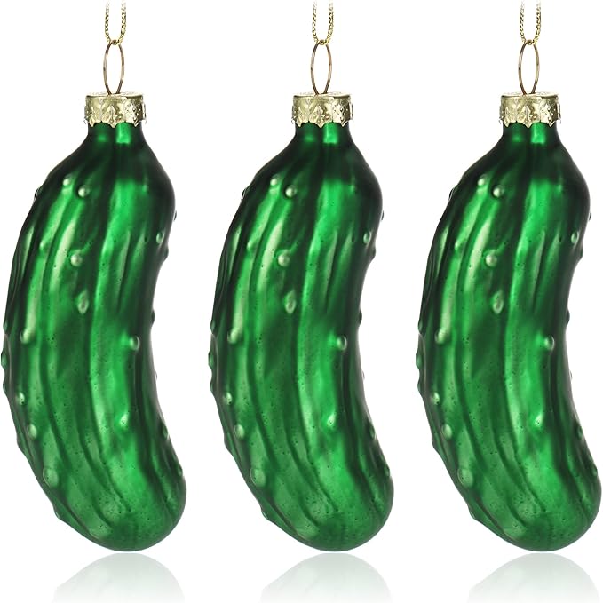 Weihnachtsgurken aus echtem Glas