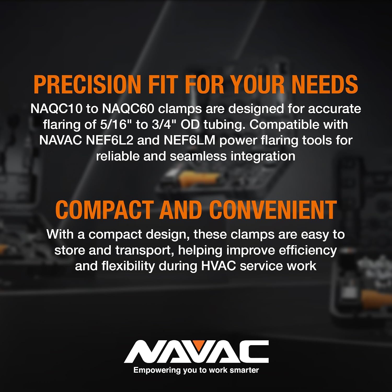 NAVAC NAQC60 3/4 Inch OD Flaring Clamp for NEF6L2 & NEF6LM Tools image 5