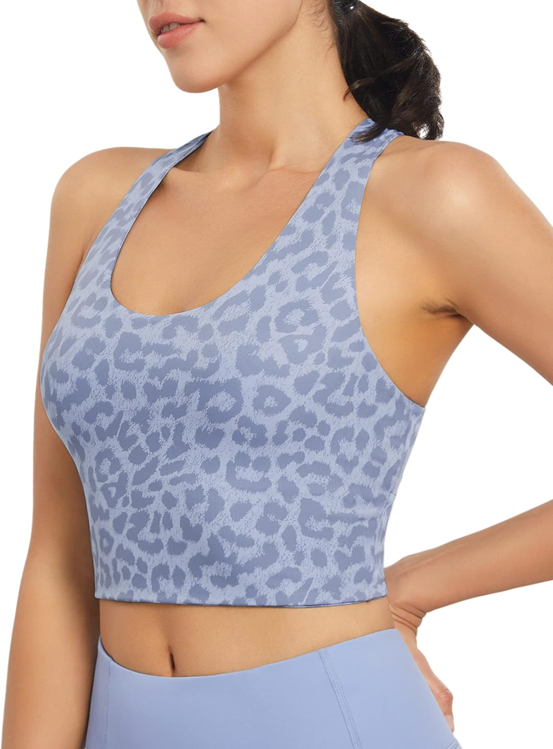 Blue Leopard Printed