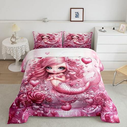 Miniatura 14 de Manfei - Juego de edredón tamaño Queen con lindos diseños de margaritas, edredón alternativo de plumón estilo retro de los 70 para adultos, Multi