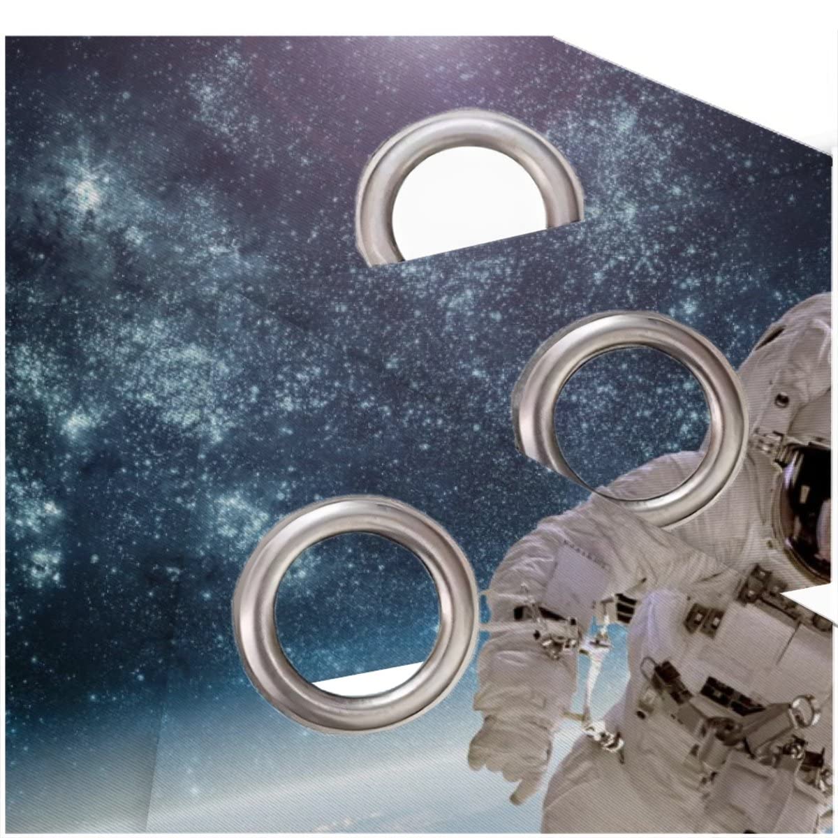 Astronaut Weltraum Vorhang Blickdicht B 183 X H 214 cm Universum Gardinen mit ösen Polyester Schallschutz Vorhänge 2er Set für Jungen Mädchen Wohnzimmer Schlafzimmer Home Dekoration