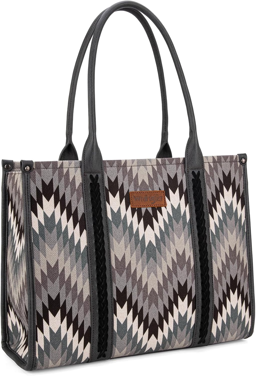 Montana West Wrangler Large Tote Bag for Women Western Structured Shoulder Bag with Laptop Compartment