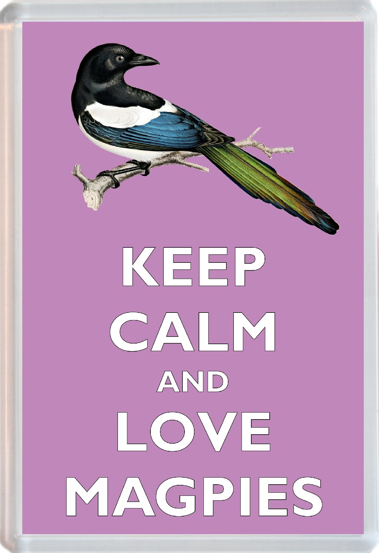 Keep Calm and Love Magpies - Jumbo Fridge Magnet 96 x 67mm