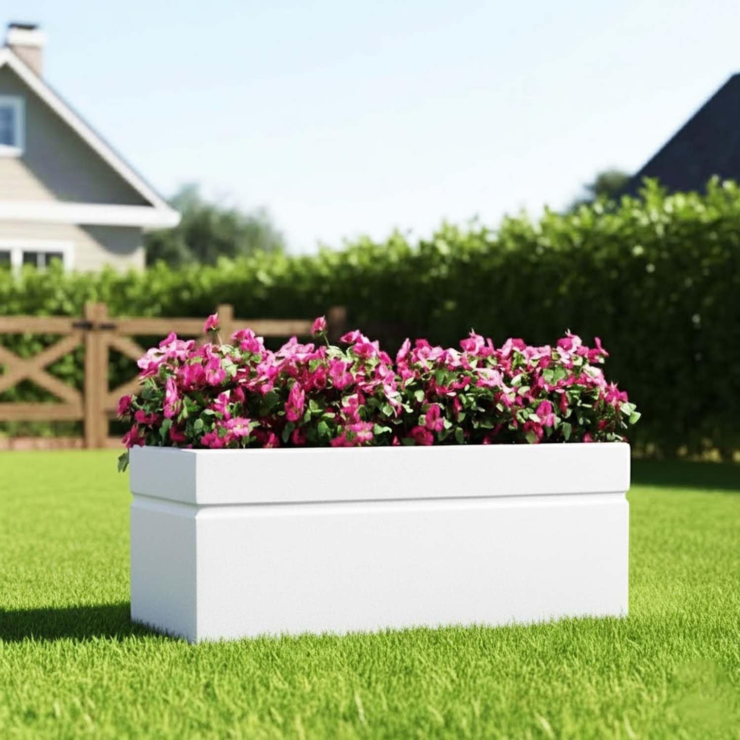 Go Hooked Rectangular Planter - Modern Stone Design -14