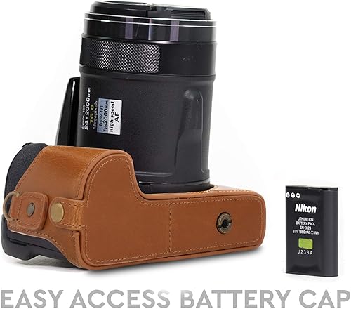 Miniatura 4 de MegaGear Ever Ready piel Mitad Inferior Camera Case, bolsa (Bottom Versión Apertura)Funda protectora para Nikon Coolpix P900, P900S