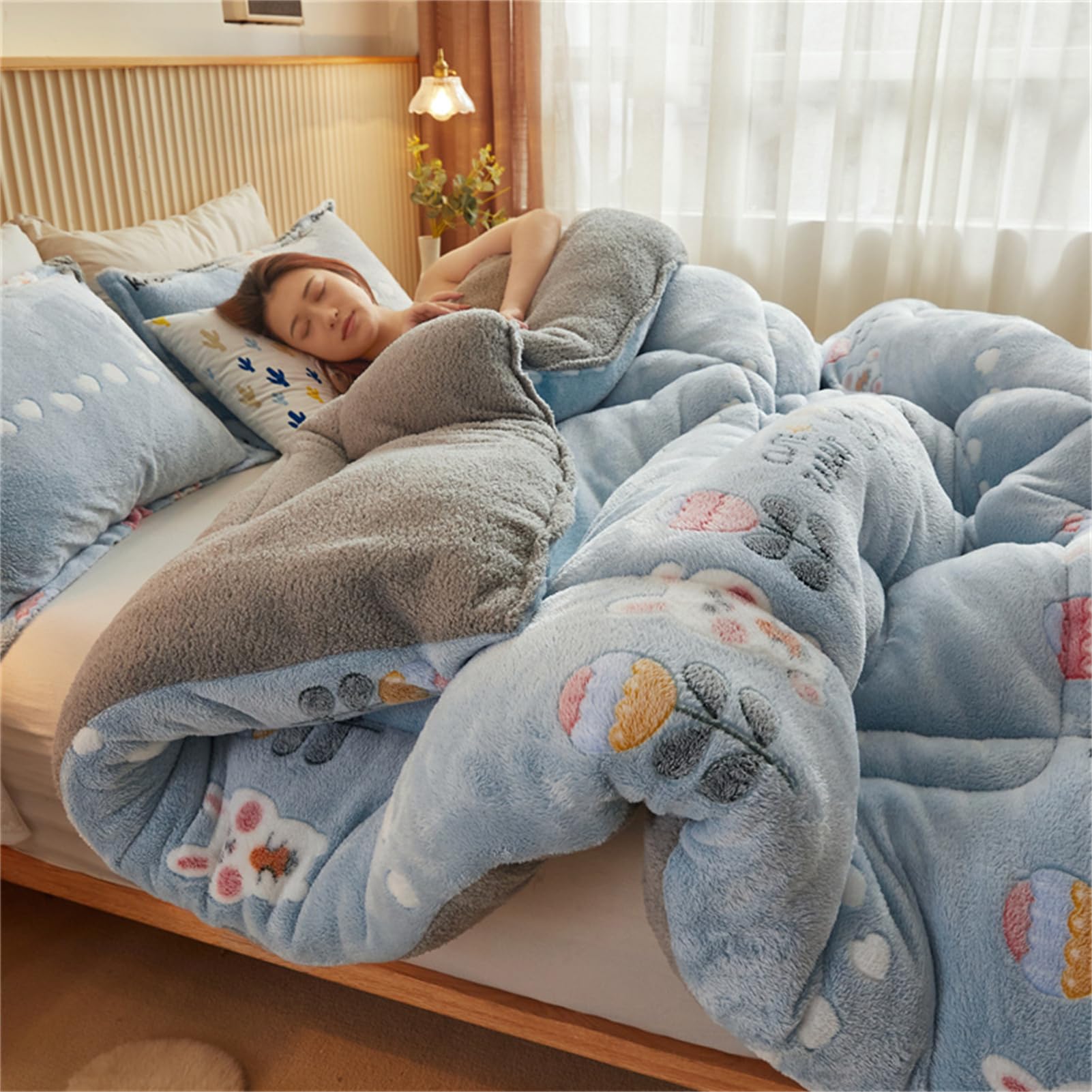 Piumone Matrimoniale Invernale HonunG - Cashmere, 180x220 Cm, 4 Kg, Coperta Pesante Per Letto