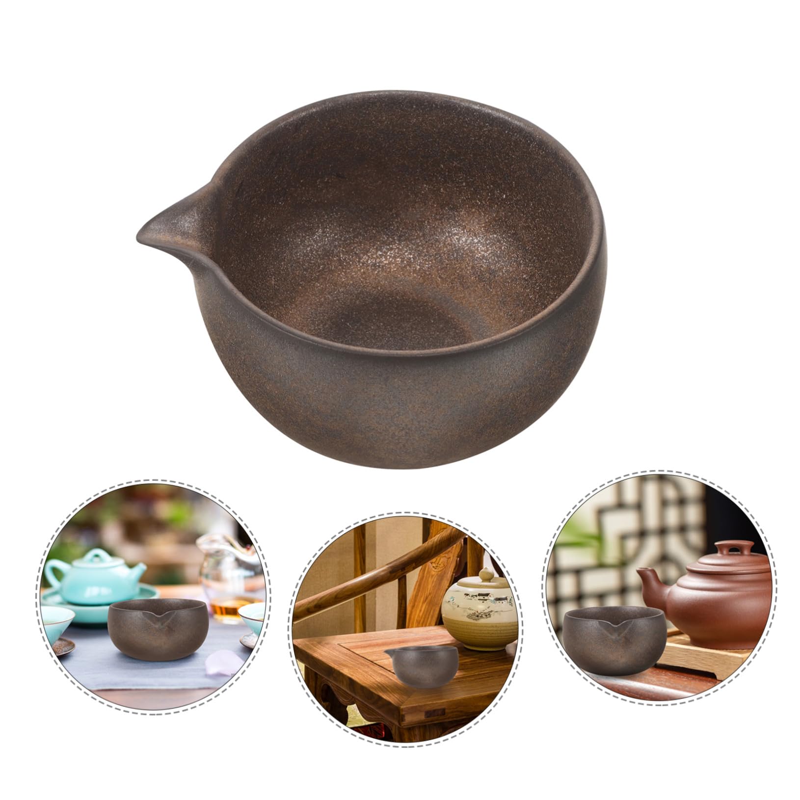 Hohopeti Ciotola Beccuccio Nera Matcha Ceramica con Giapponese | Cerimonia del Tè, Uso Domestico, Stile Tradizionale Giapponese, Bevanda Matcha