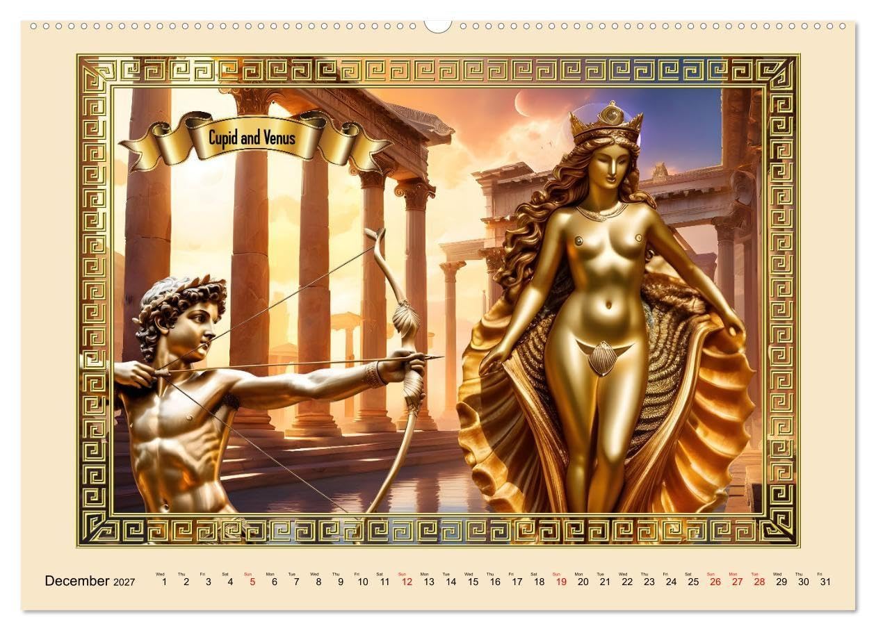 Roman Gods - under the spell of mythology (High Quality Premium Wall Calendar 2027 DIN A2 landscape),CALVENDO 12 Month Wall Calendar: Under the spell of mythology