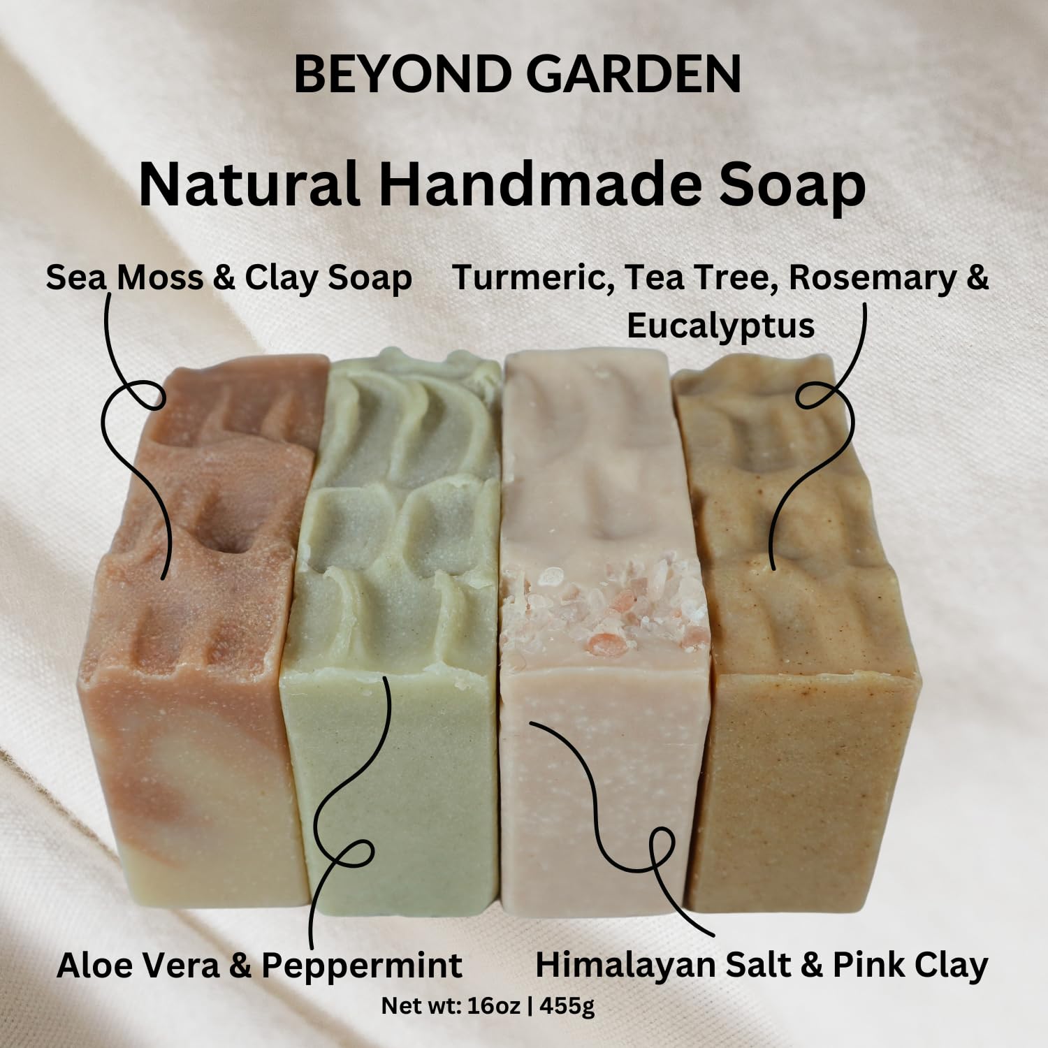 Handmade Scented Soap, Sea Moss and Clay, Himalayan Salt, Aloe Vera Peppermint - Image 2