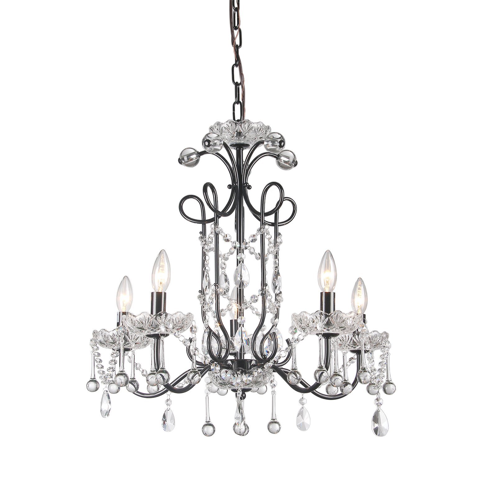 Buy Edvivi 5Light Antique Black Wrought Iron Chandelier Ceiling
