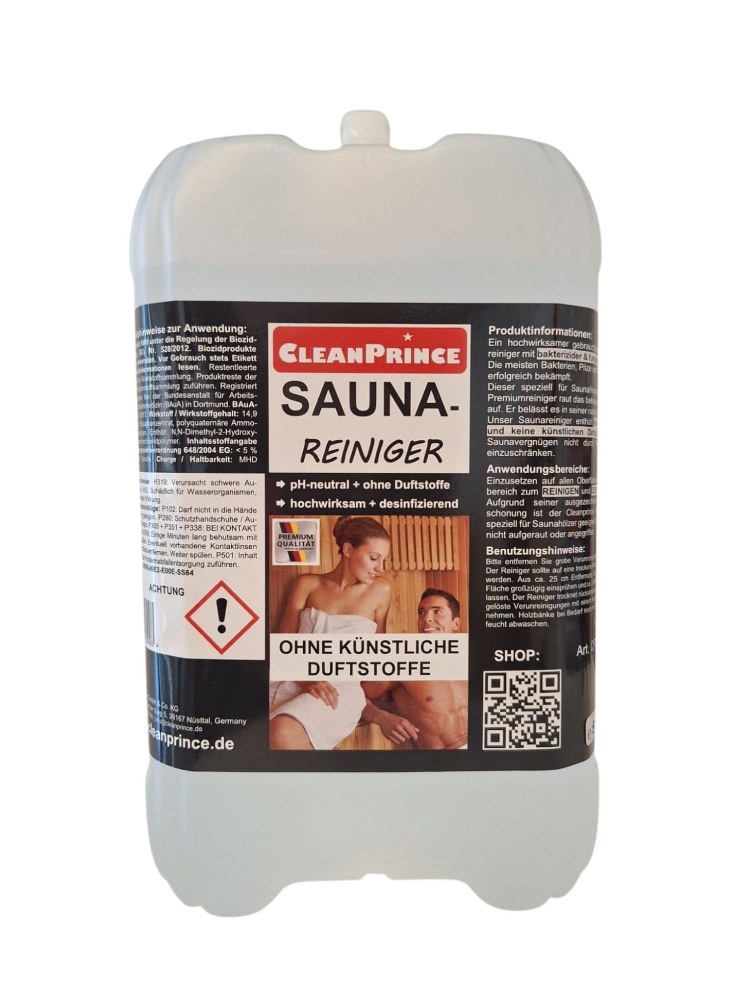 Sauna Nettoyants Liquide 5 Litre Saunaholzreiniger Nettoyage Bois Désinfection