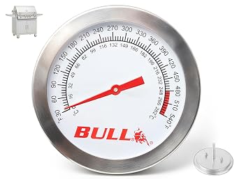 16690 Large Grill Replacement Temperature Gauge for Most Bull Grills Parts 2020 or Newer, BBQ Temperature Gauge with Clear Fahrenheit and Heat Indicator for Bull Grill Outdoor Accessories, 3-5/8" D