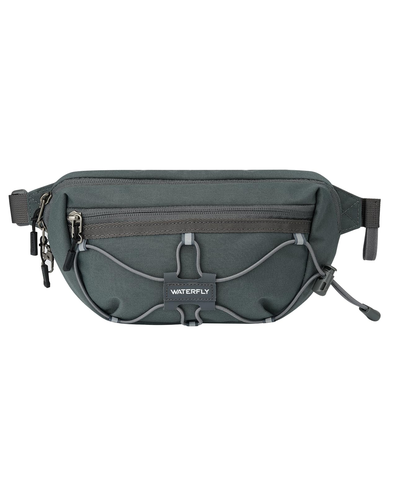 WATERFLY Small Fanny Pack RFID Blocking Travel Hiking Crossbody Waist Bag
