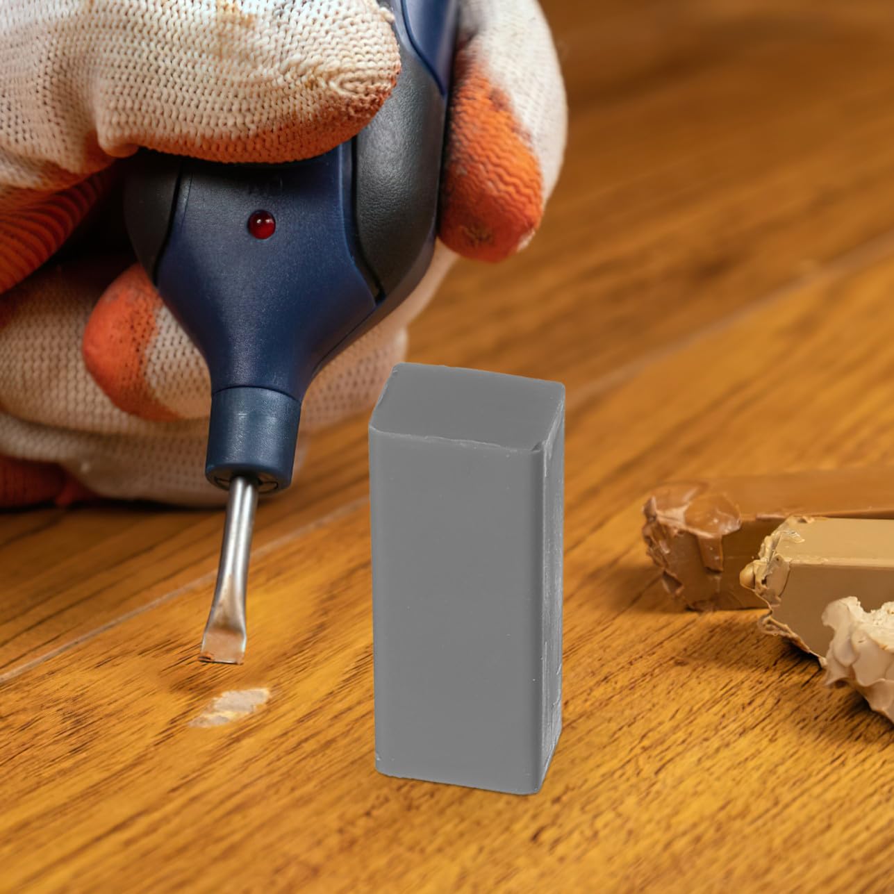 Kit Riparazione Pavimento Legno Cera Resina per Graffi | Laminato e Superfici Varie, Tecnologia di Riscaldamento Rapido, Accessori Heater Inclusi