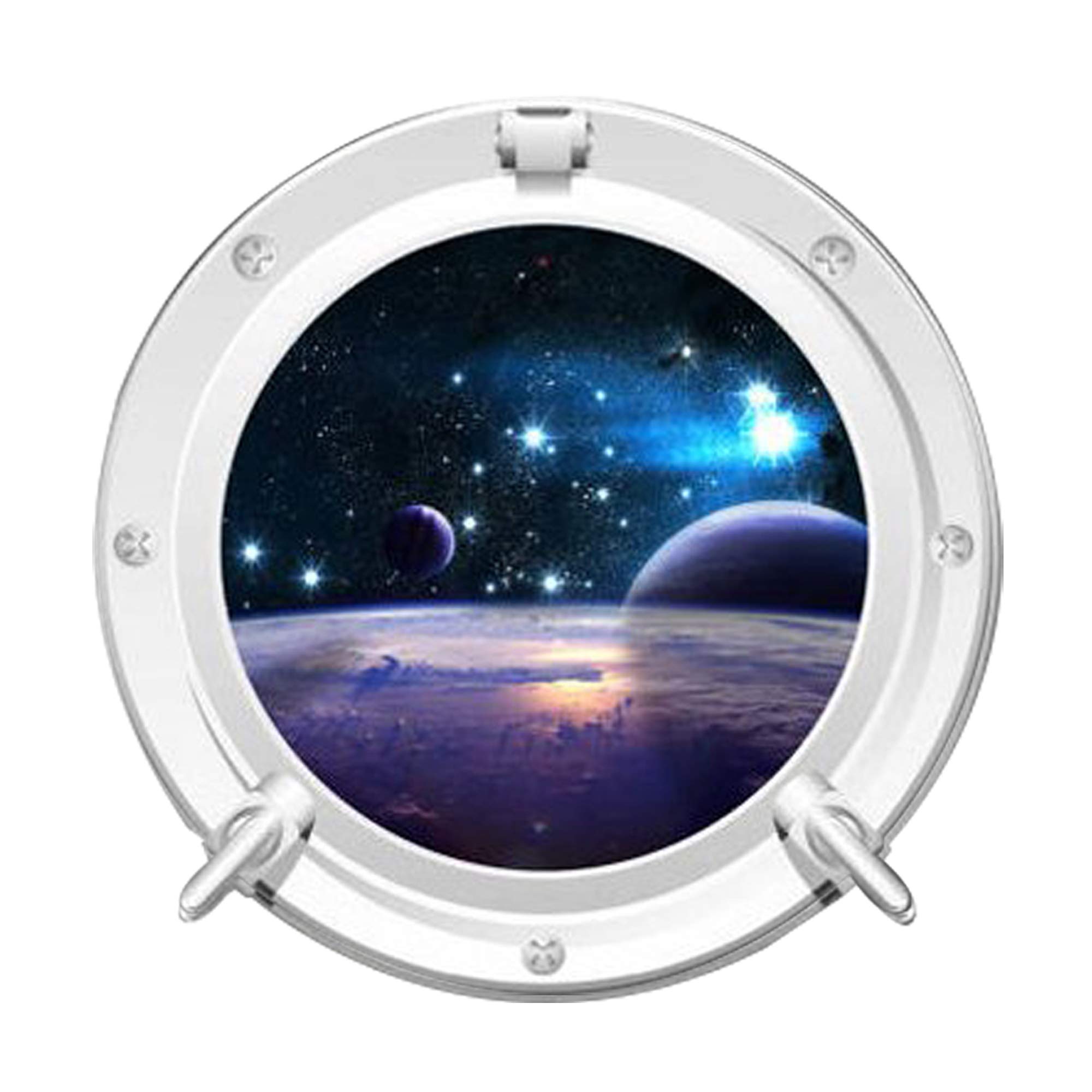 3D Round Porthole Wall Decal - Space Theme Vinyl Sticker In Small, Medium, Large Sizes - View #12