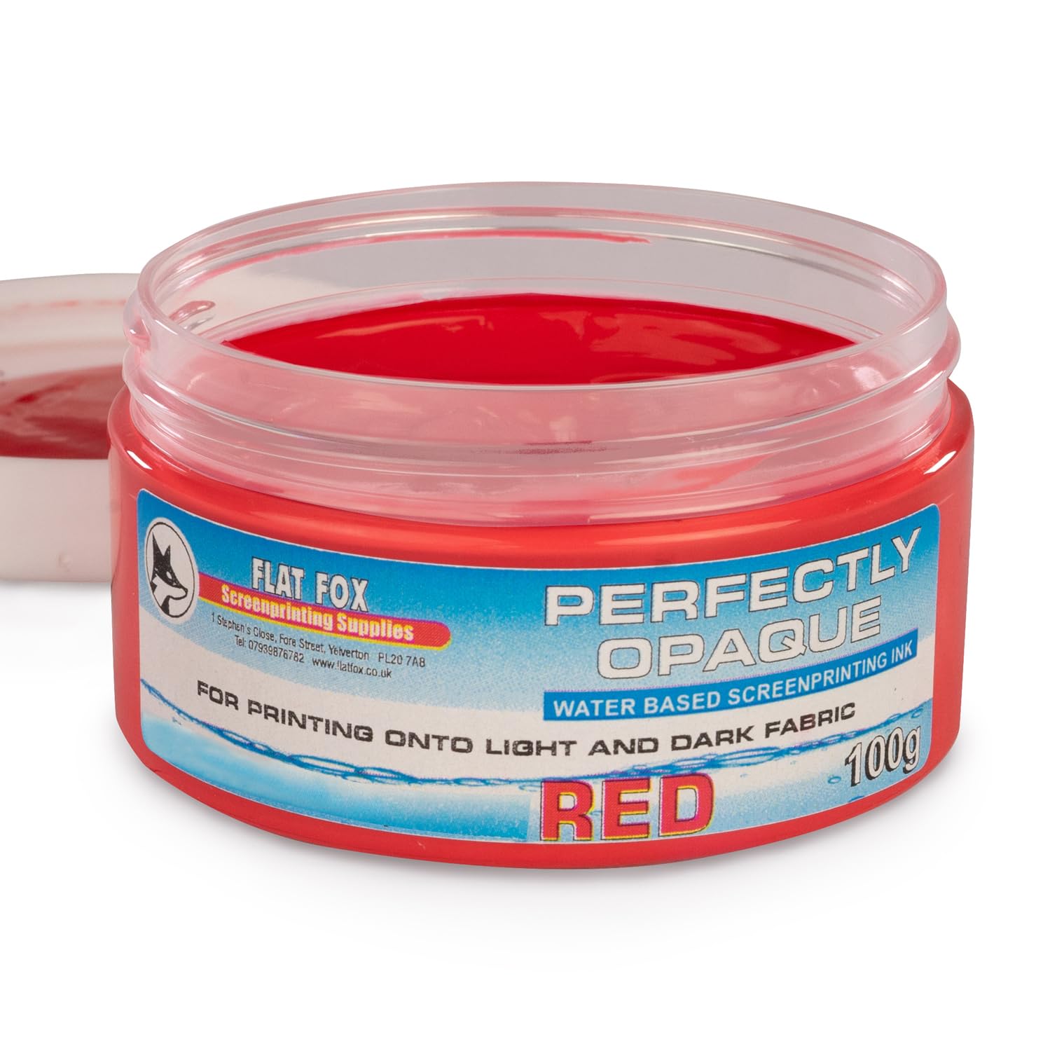 Inchiostro Opaco Per Serigrafia A Base Acqua - 100g Turchese, Per Tessuti Chiari E Scuri - Foto 2