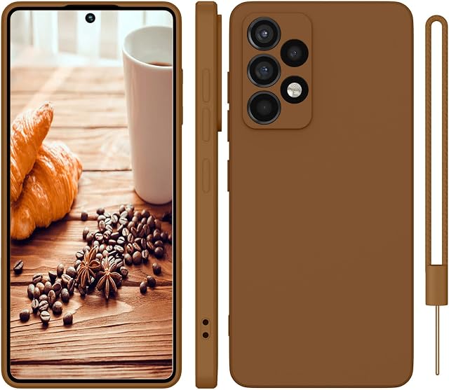 ORDA Samsung A52s Case Gel Rubber Slim Silicone Cover Anti-Scratch A52 5G Case Phone Case for Samsung Galaxy A52s 5G 4G 6.5'' Brown