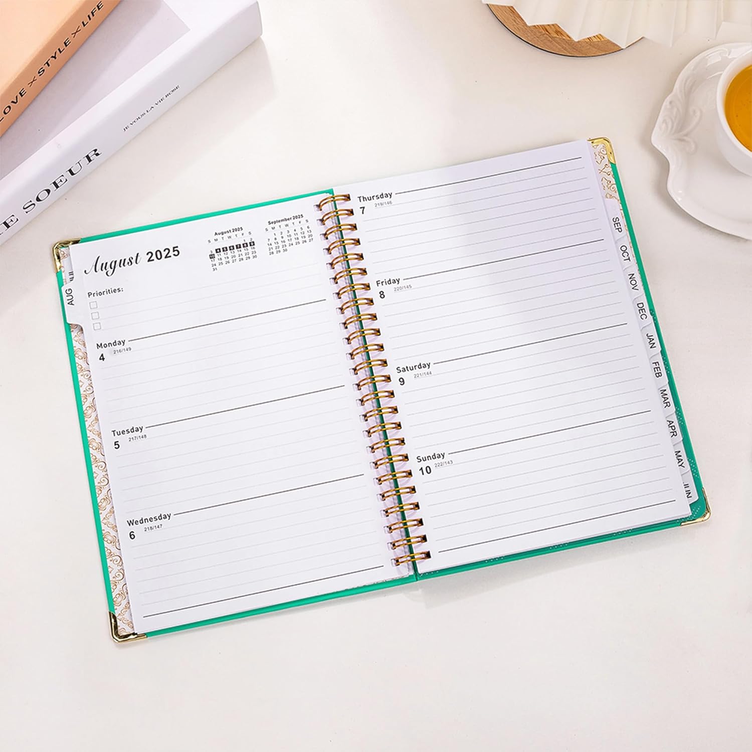 Personalized 2026 Spiral Planner January to December 2026 Academic Planner with Custom Name Cartoon Character A5 Notebook Weekly Planner - Birthday Christmas Gift for Women (Cartoon Character Birth Flower)