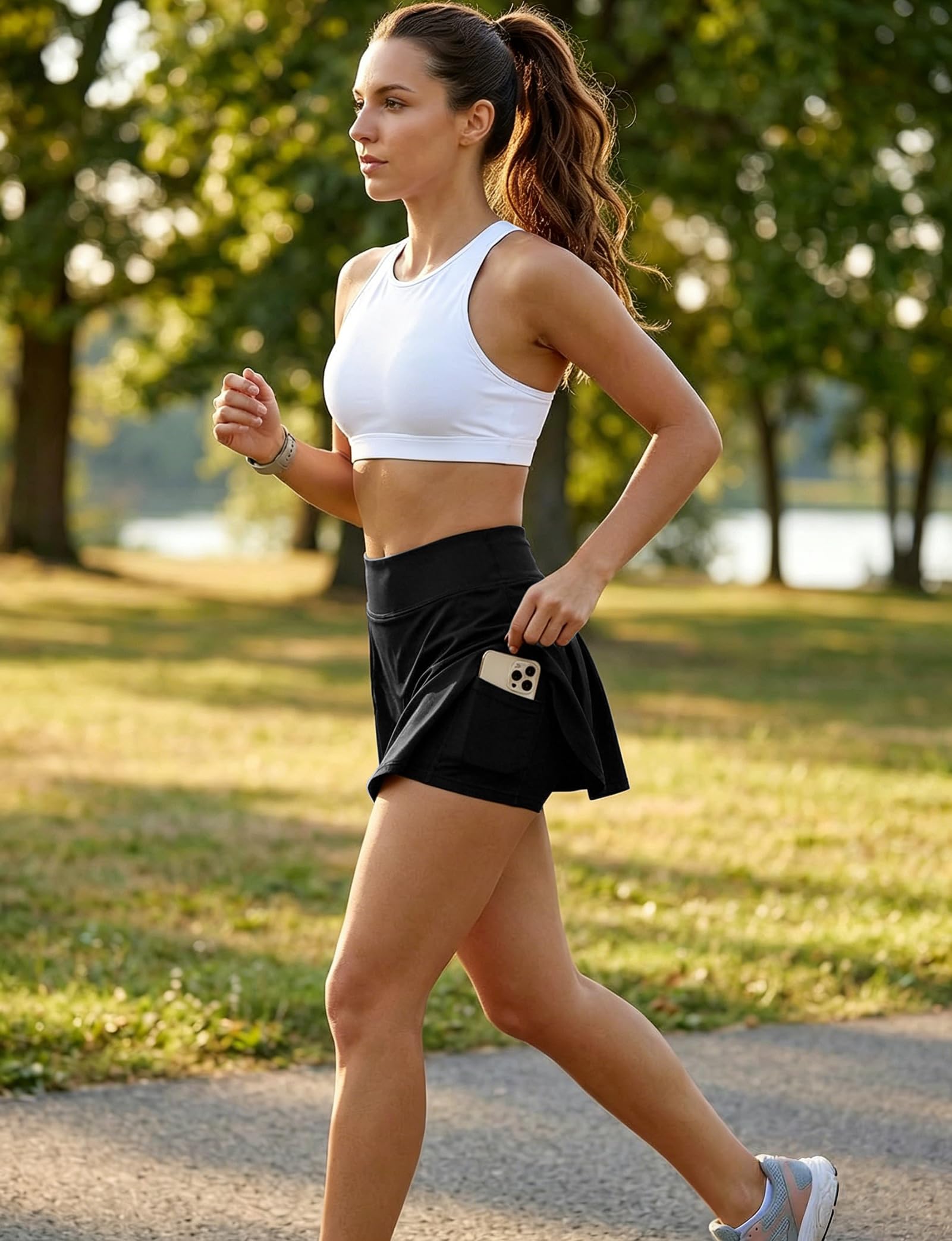 Buauty Jupes de tennis pour femmes - Jupe-short athlétique de golf