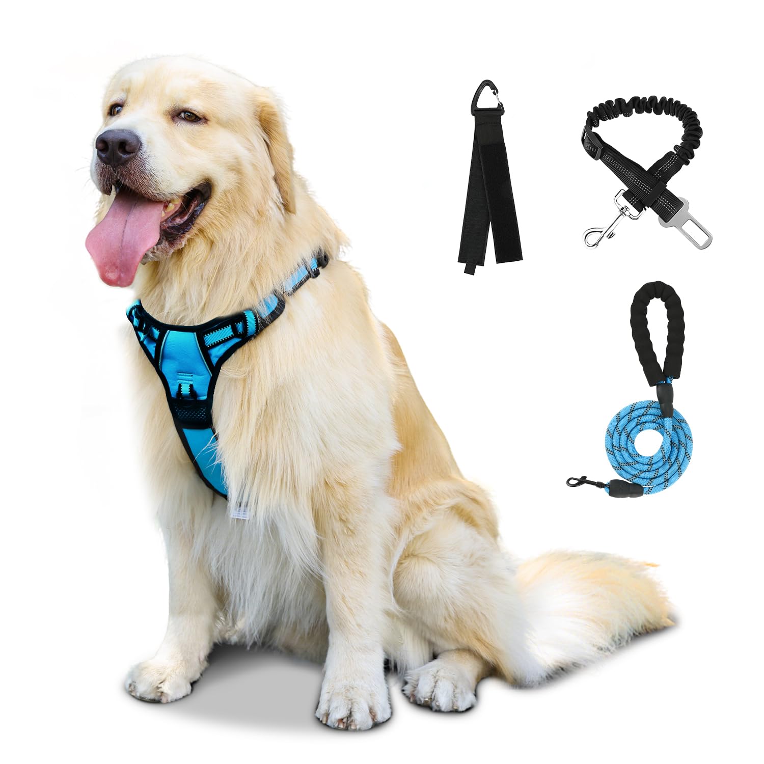 FURRYFECTION No-Pull Dog Harness Medium Dogs, Blue