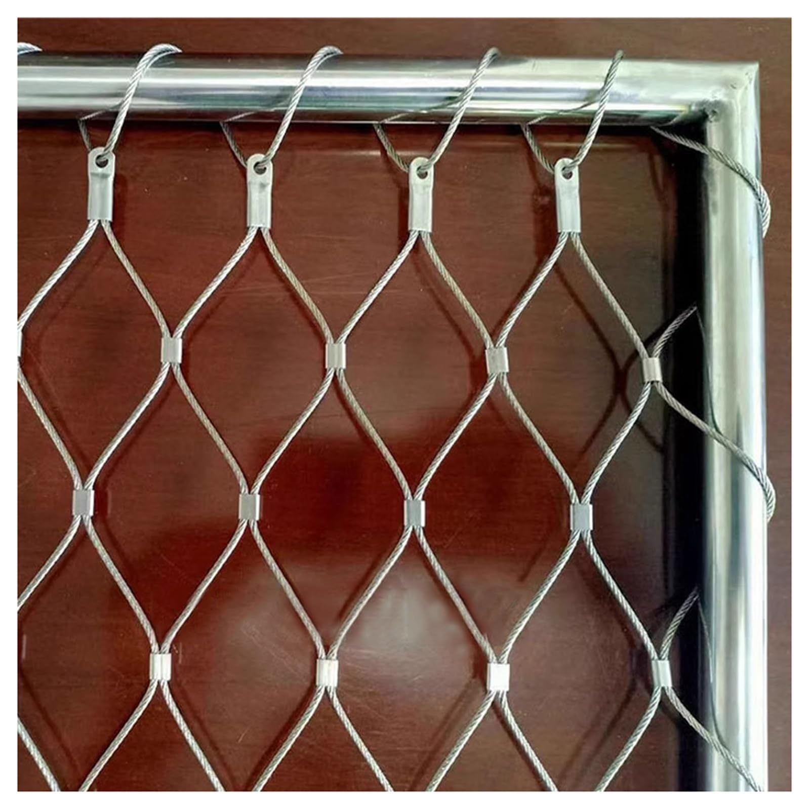 Filet de jardin en acier inoxydable flexible pour sécuriser les balcons et les plantations