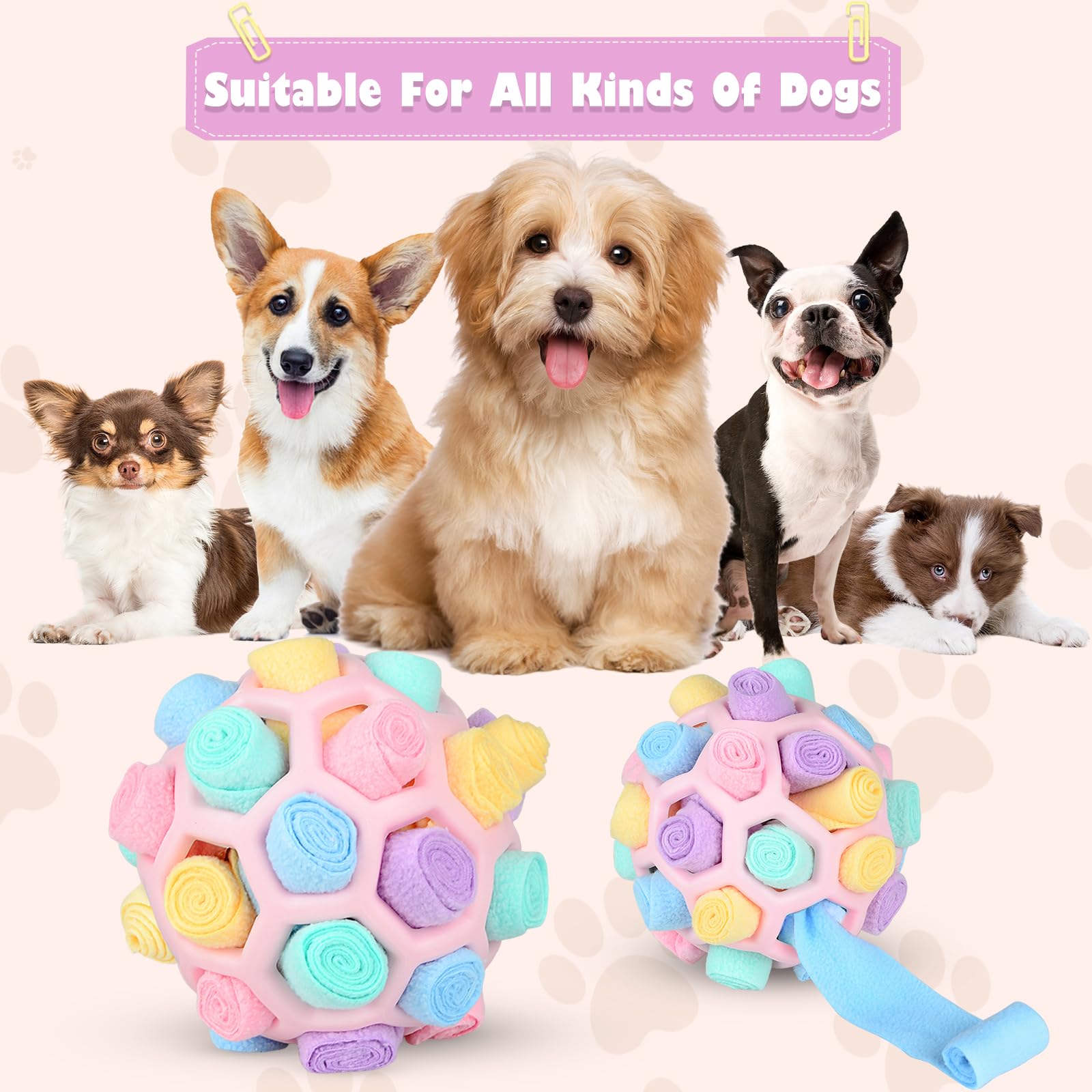 Palla Gioco Interattiva Per Cani - Distributore Di Snack Puzzle Con Fori Per Fiuto - Foto 11