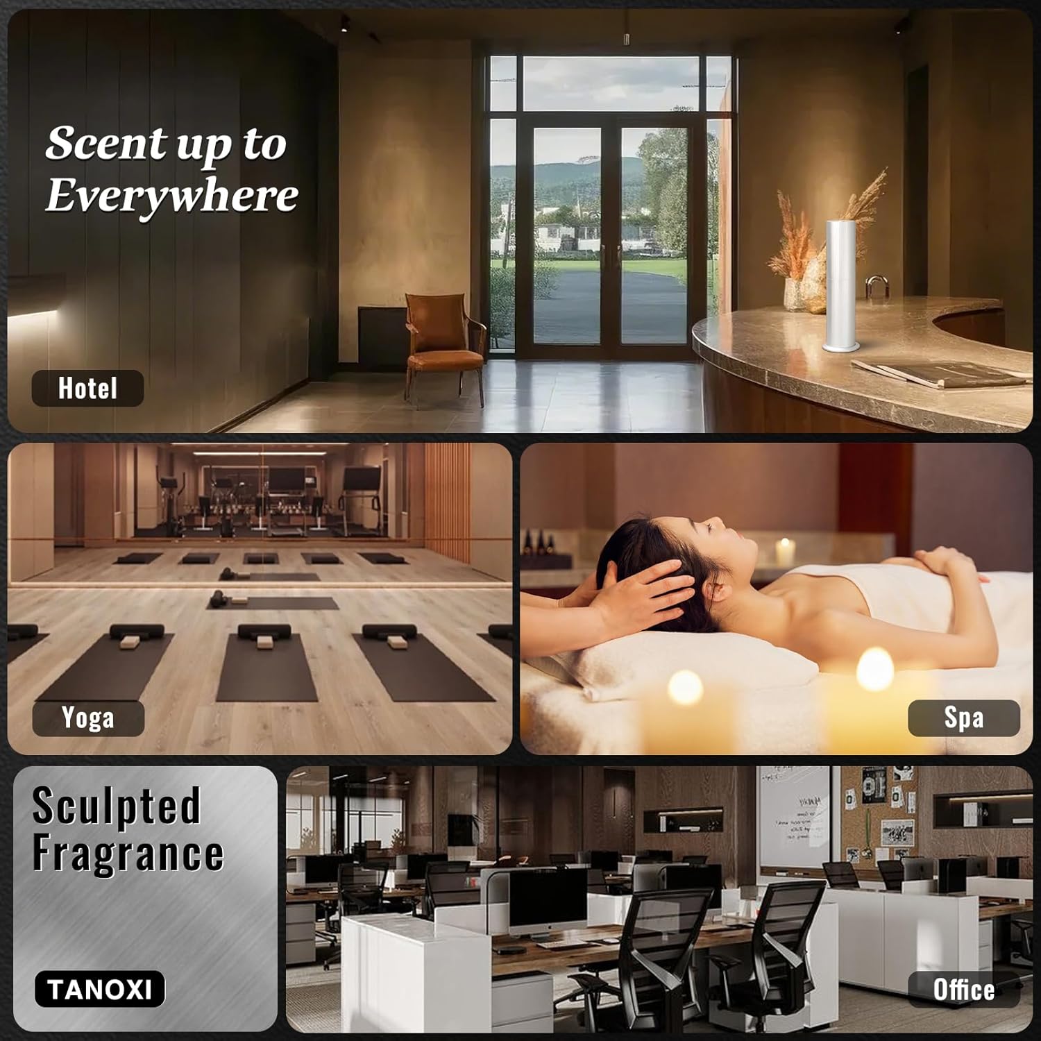 Waterless Essential Oil Diffuser for Home and Commercial Use up to 2000 sq ft, Scent Diffuser for Large Room, Bluetooth Hotel Collection Diffuser with App and Remote Control, 100ml, Silver and Gold - Image 6