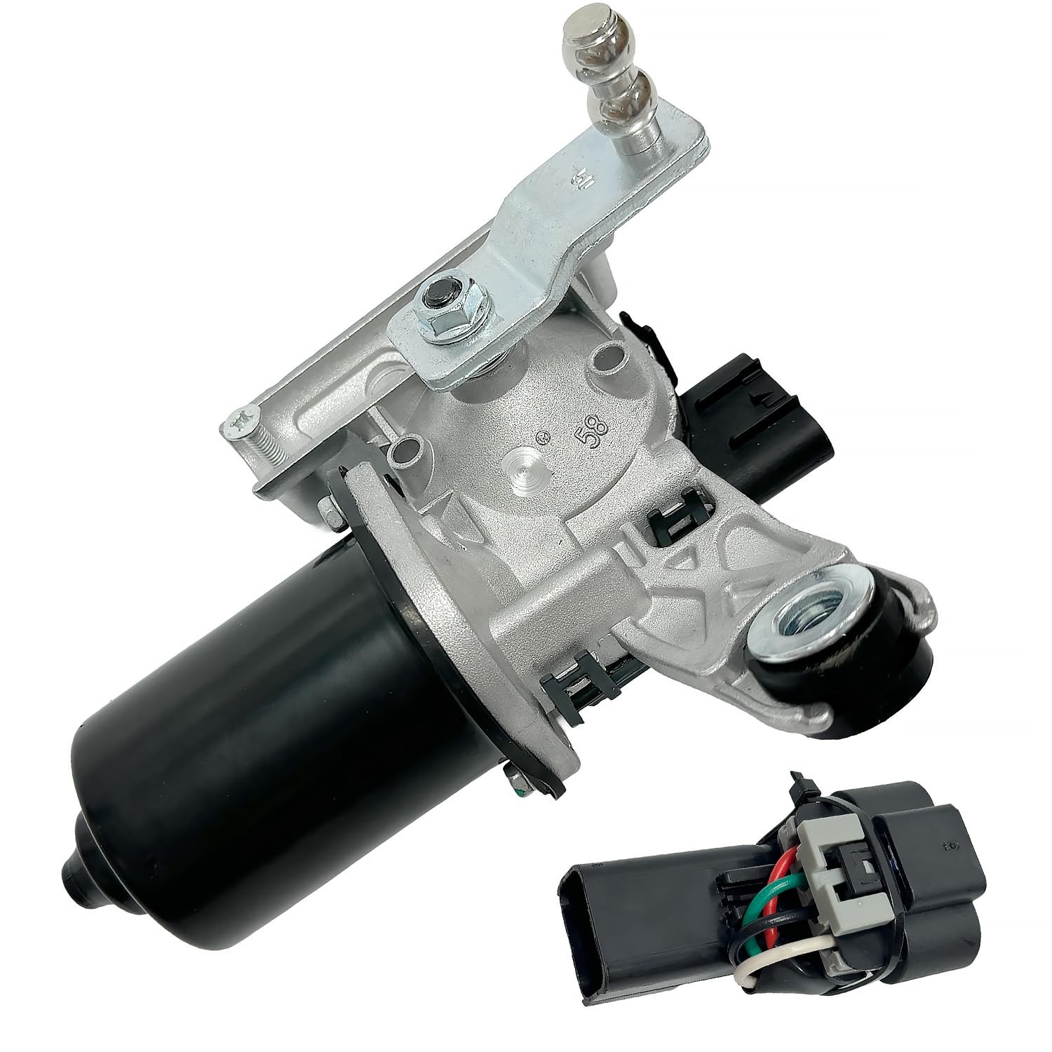 Front Windshield Wiper Motor Compatible with Dodge Ram 1500 2003-2009 3.7L 8.3L, Ram 2500 3500 2003-2010 5.7 6.7 8.0L, Ram 4500 5500 2008-2010 6.7L, Replaces 55077098AA, 55077098AC, 55077098AF