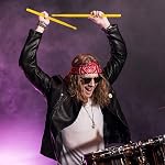 5A Nylon Drumsticks for Drum Set Light Durable Plastic Exercise ANTI-SLIP Handles Drum Sticks for Kids Adults Musical Instrument Percussion Accessories (Black+Yellow)