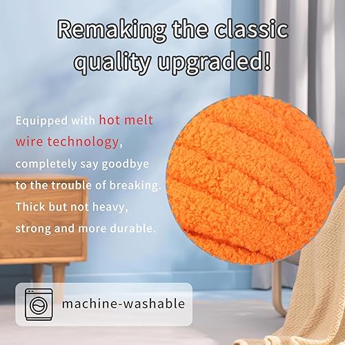 Miniatura 3 de Hilo grueso para manta de punto de brazo, hilo de felpilla grueso morado oscuro