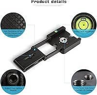 Vista 4 de Placa universal de liberación rápida, cabezal de trípode Z Flex Tilt Trípode de aluminio, soporte de cámara plegable de aluminio, cabezal de bola