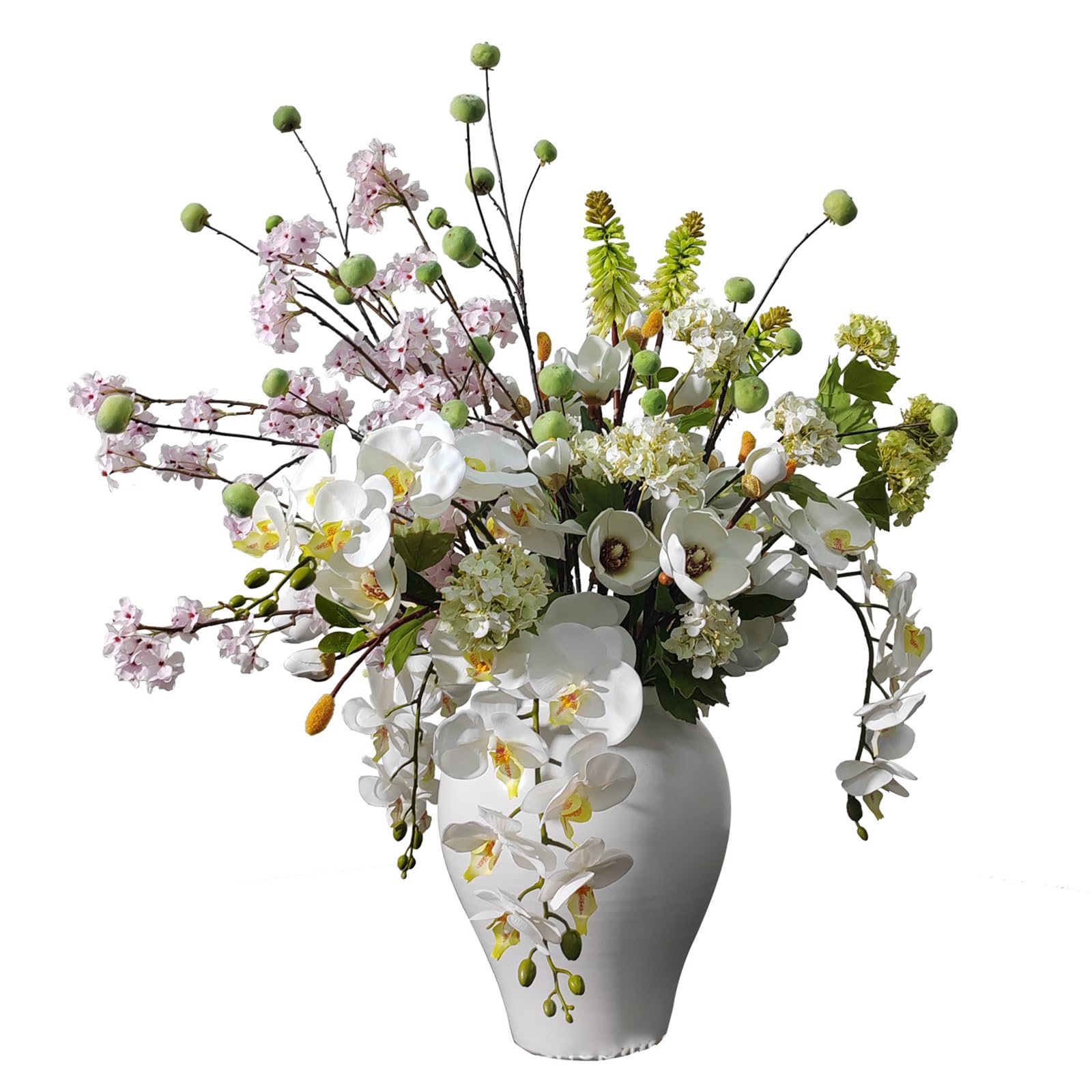 Hhhxkkuu Premium Artificial Flower Arrangement in Vase 40x40x90cm
