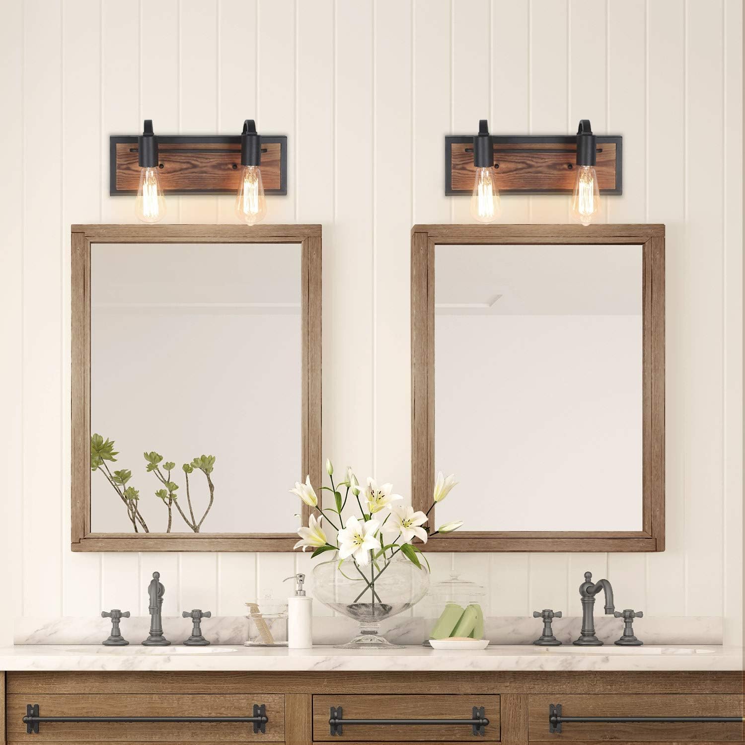 LNC Bathroom Lighting Fixtures Farmhouse Vanity Sconce Rustic Wall Lamp A03439