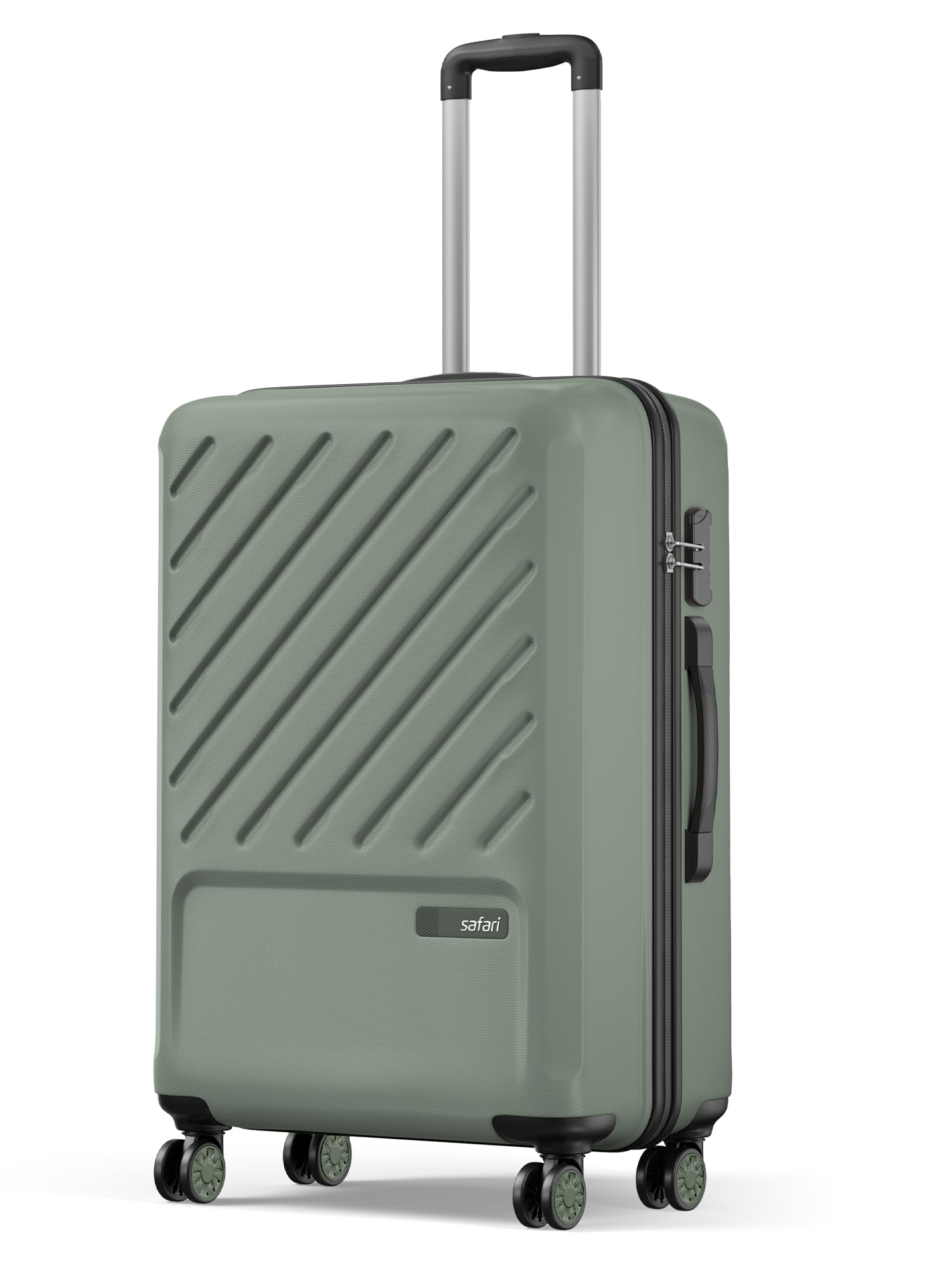 Medium Symphony 66cm Trolley Bag Hard Case Polypropylene, 8 Spinner Wheels, 360 Degree Wheeling Carry on Luggage, Travel Bag, Suitcase for Travel, Trolley Bags for Travel, Thyme Green-image-45