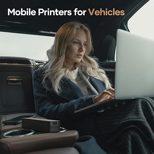 Miniatura 5 de iDPRT Impresora portátil inalámbrica para viajes, 300 DPI sin tinta, térmica, pequeña impresora para uso doméstico, oficina, vehículos, impresora