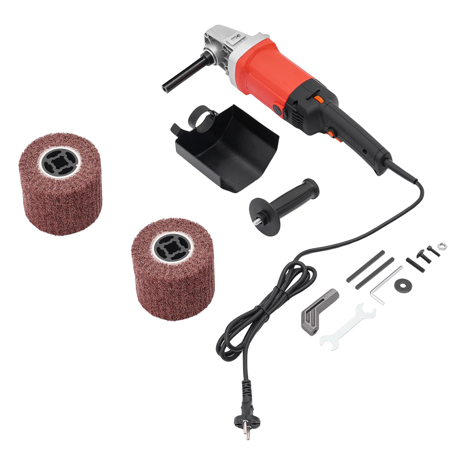 Rasoio per legno, 2200 W, macchina per rasatura elettrica, 3000 giri/min, con 2 ruote, per levigatura, spazzolatura, strutturazione, opacizzazione