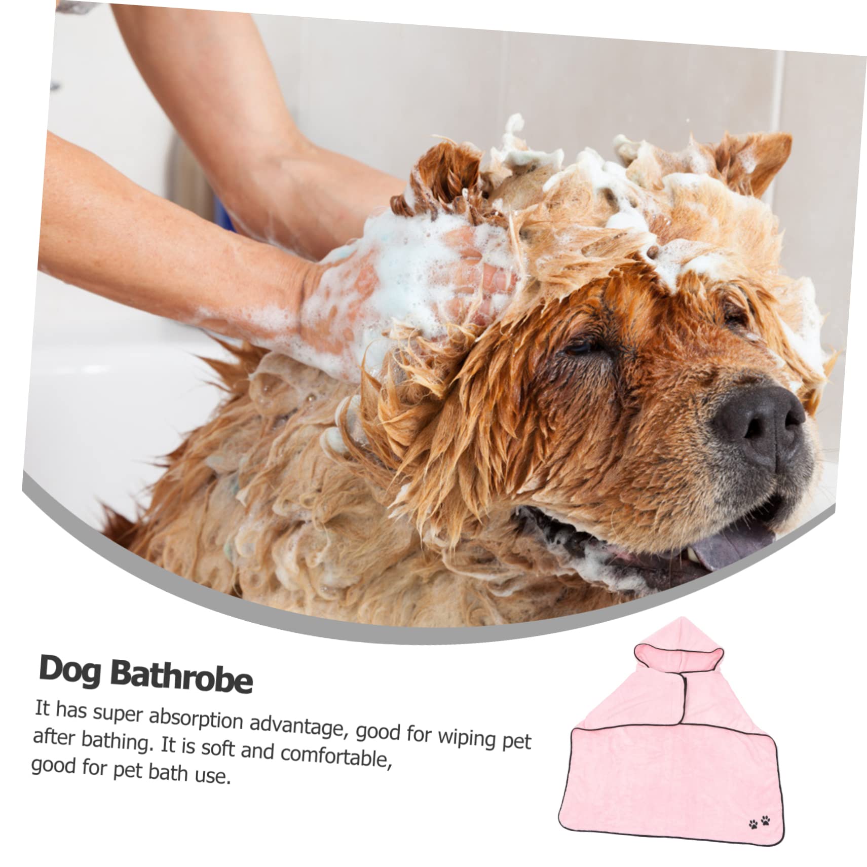 Toddmomy 2 Pièces Peignoir pour Animaux De Compagnie Serviette Chien Peignoir Chien Serviette À Séchage Rapide Chien Robe De Séchage Chien Serviette Robe Serviettes À Capuche Serviettes De