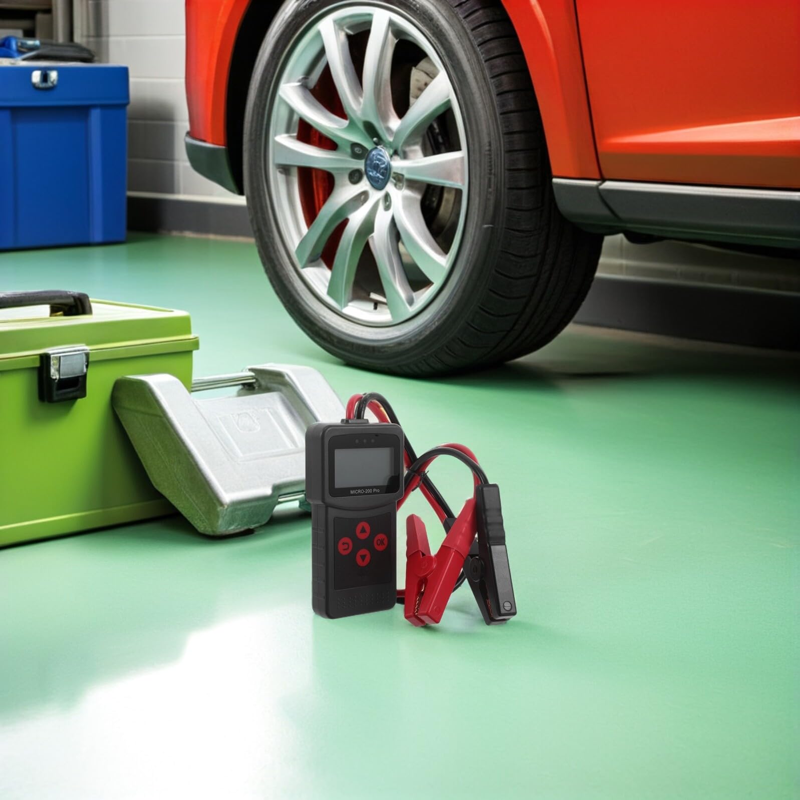 SHINEOFI Comprobador de Batería para Coche 12v y 24v con Pantalla Digital Clara, Carcasa Abs Resistente, Herramienta Analizador de Batería Portátil para Diagnóstico Automotriz