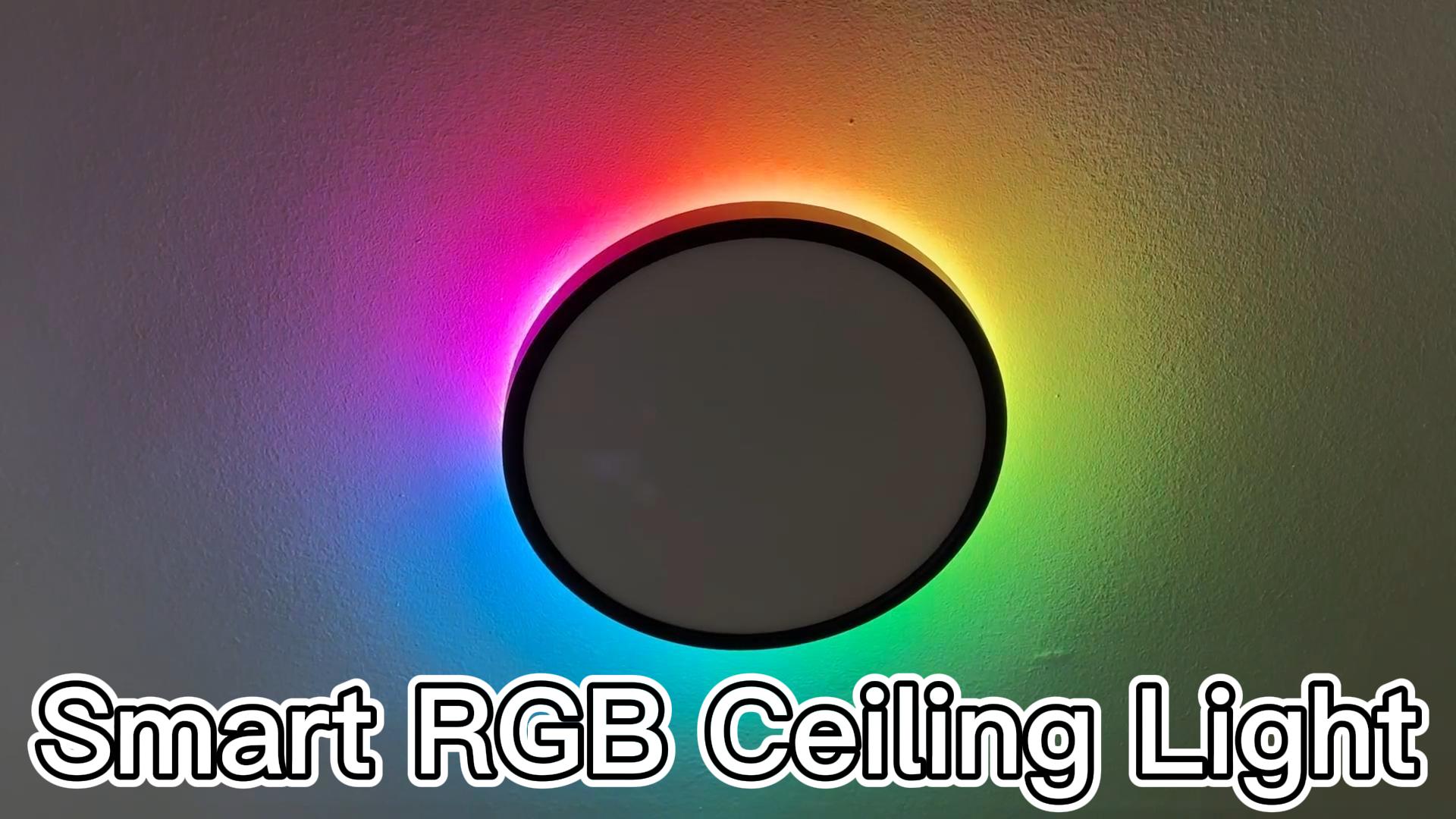 Image of 12 inch Smart Decorative Lamp, Light Painting, Recessed Ceiling Light, Compatible with Alexa, Google Home, for Bedroom, Study, Living Room Voice /Remote /App Controls,Smart Ceiling Light.