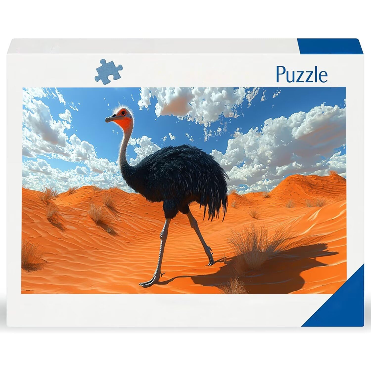 Puzzle para Adultos 1692 Piezas, Avestruz del Desierto Puzzle, Difícil, Desafiante, Rompecabezas Encajan Perfectamente, Letras en la Parte Posterior, Regalo para Personas Mayores (179x31cm) v-832