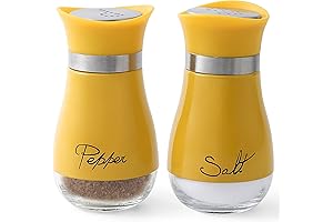 Lonffery Farmhouse Style Yellow Salt and Pepper Shakers