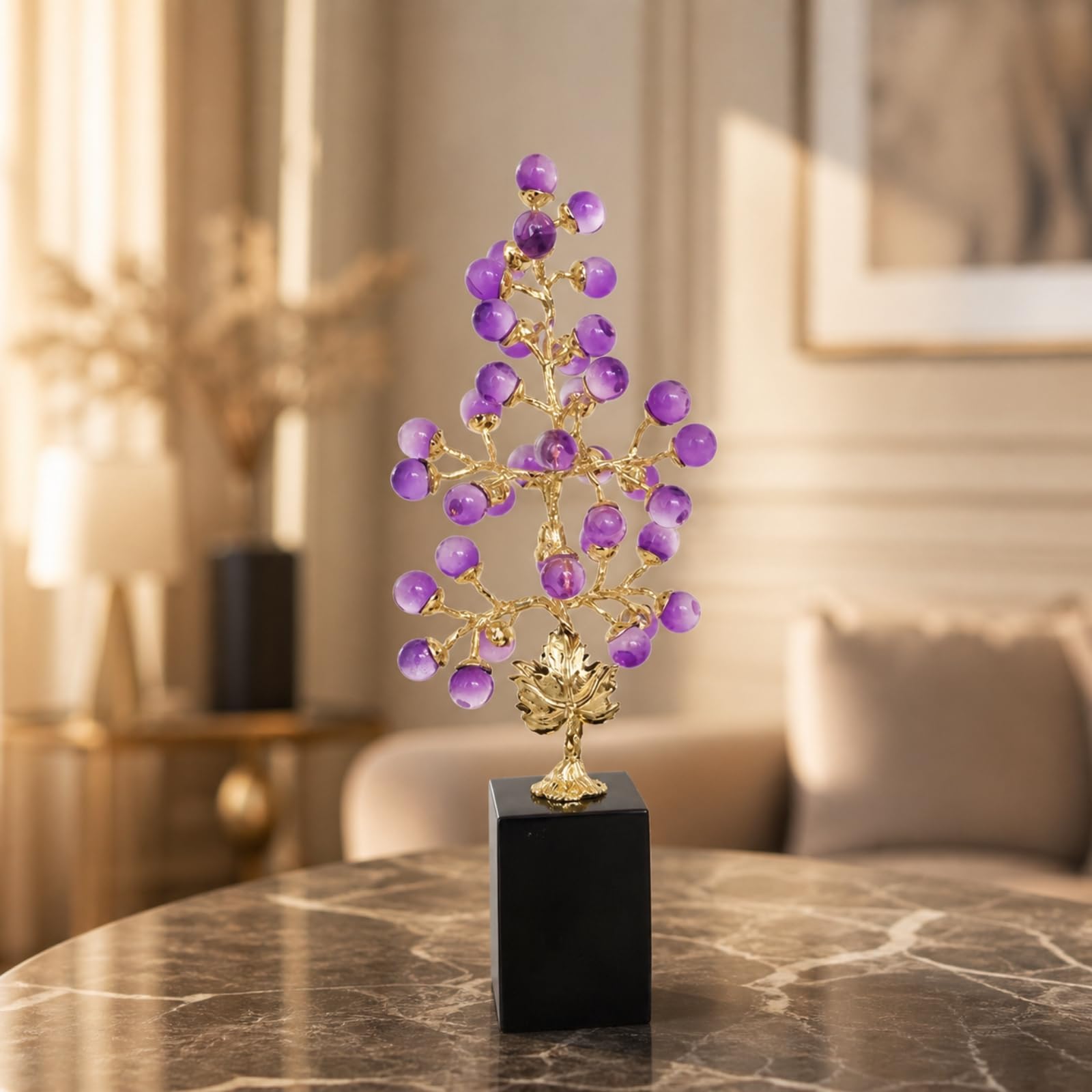 Arbre en Métal | Élégant, Raffiné, Décoration, pr lon, Bureau, Crémaillère, Noir