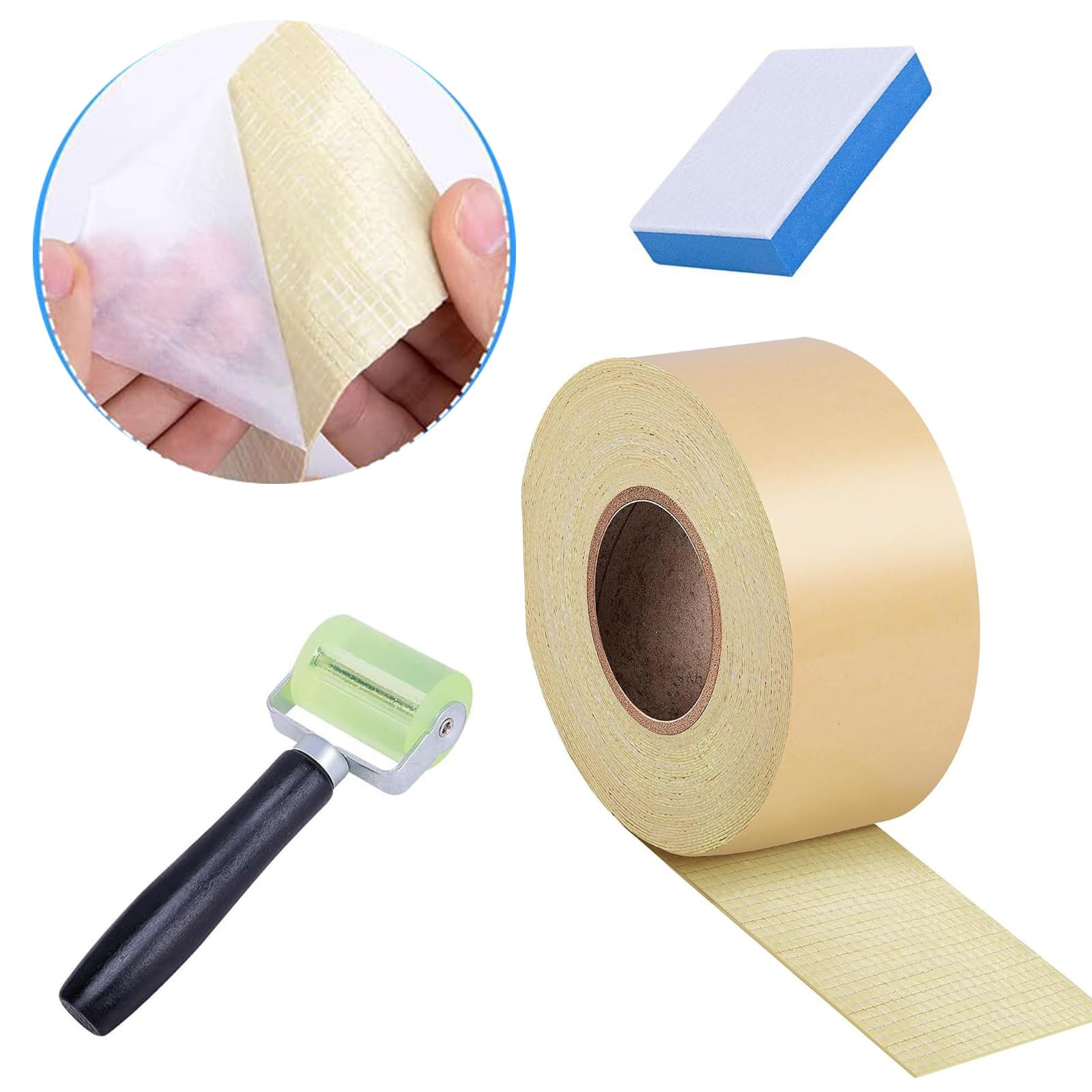 Nastro biadesivo in butile per rivestimenti per laghetti, impermeabile, riparazione per laghetti da giardino, resistente e facile da usare