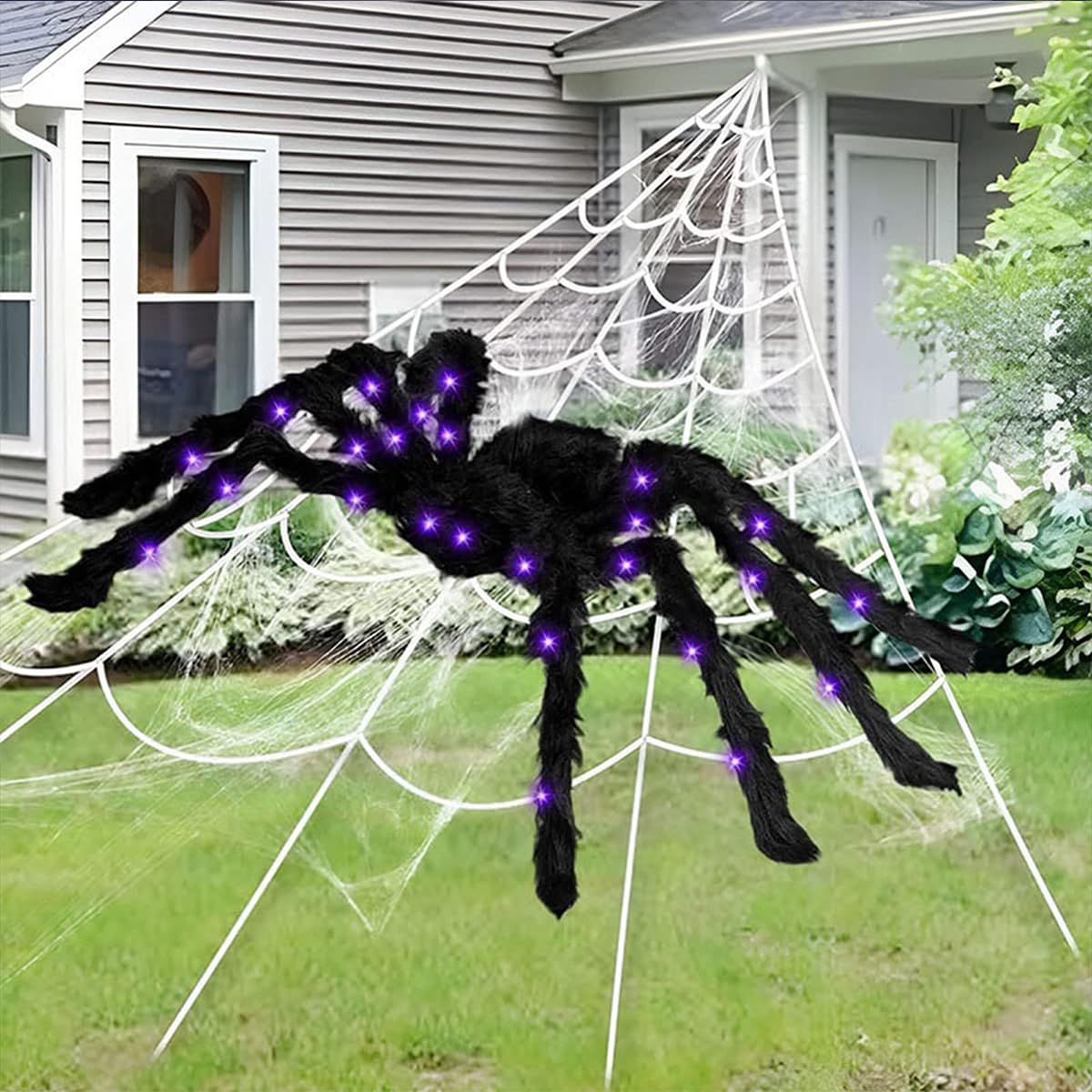 Nasjac Arañas Gigantes de Halloween,Decoraciones de Arañas Brillante de Halloween Exterior, Araña Grande 150CM,20 Araña Pequeñas,Telaraña Halloween 500CM y 40g Telaraña, Arañas Espeluznantes Fiesta Nasjac Arañas Gigantes de Halloween,Decoraciones de Arañas Brillante de Halloween Exterior, Araña Grande 150CM,20 Araña Pequeñas,Telaraña Halloween 500CM y 40g Telaraña, Arañas Espeluznantes Fiesta