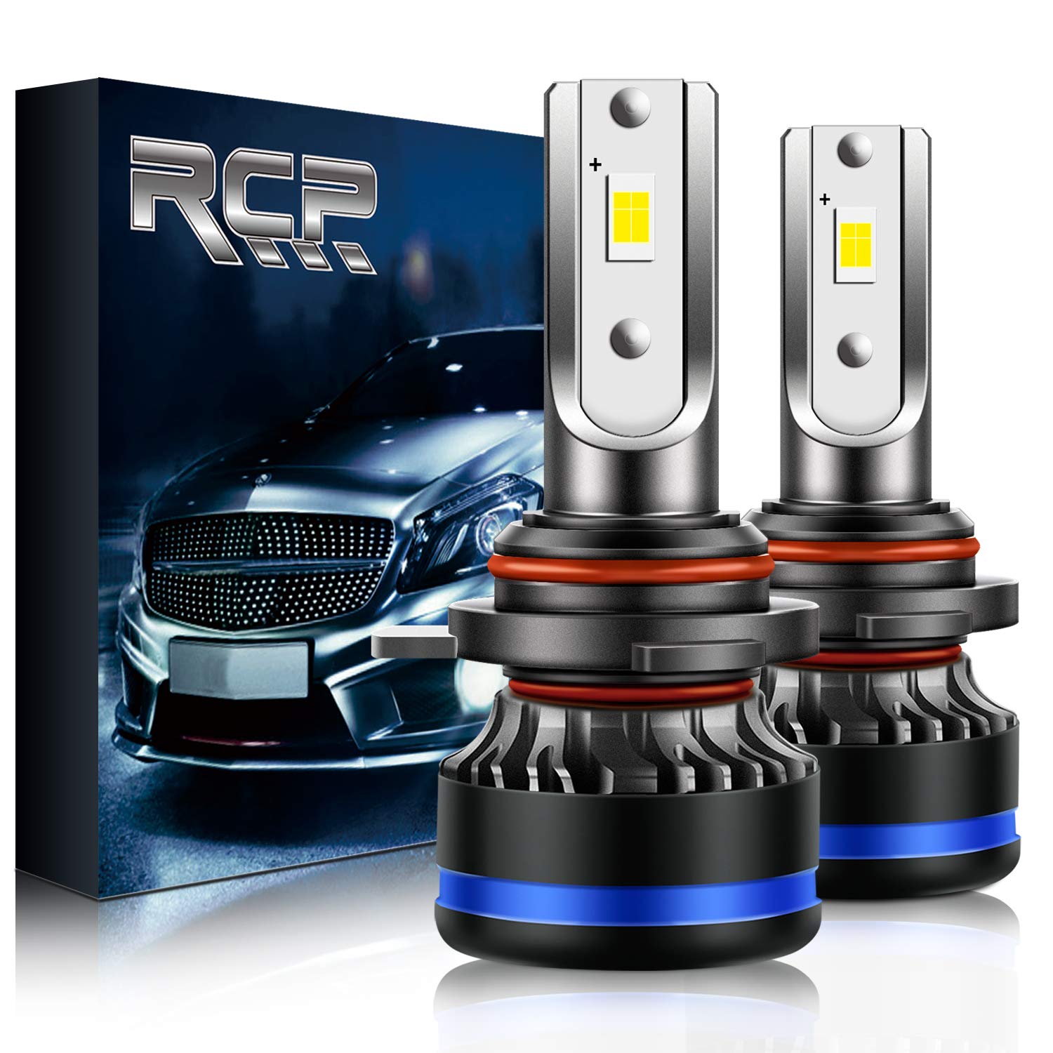 RCP9012 HIR2 LED Headlight Bulbs, Super Bright 70W 6000K Cool White, 2 Years Warranty