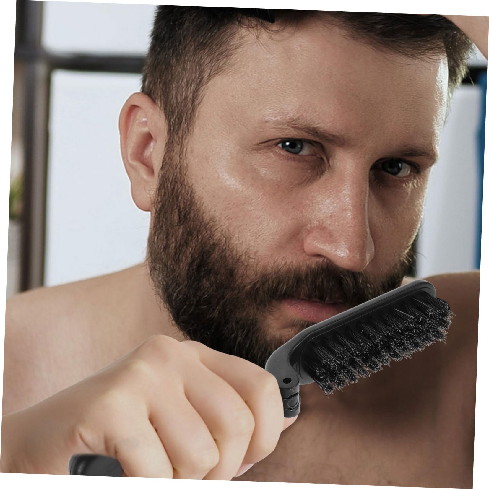 MUSISALY Male Hairdressing Brush Beard Detangler Travel Beard Brush Styling Tool Repair Dry Hair