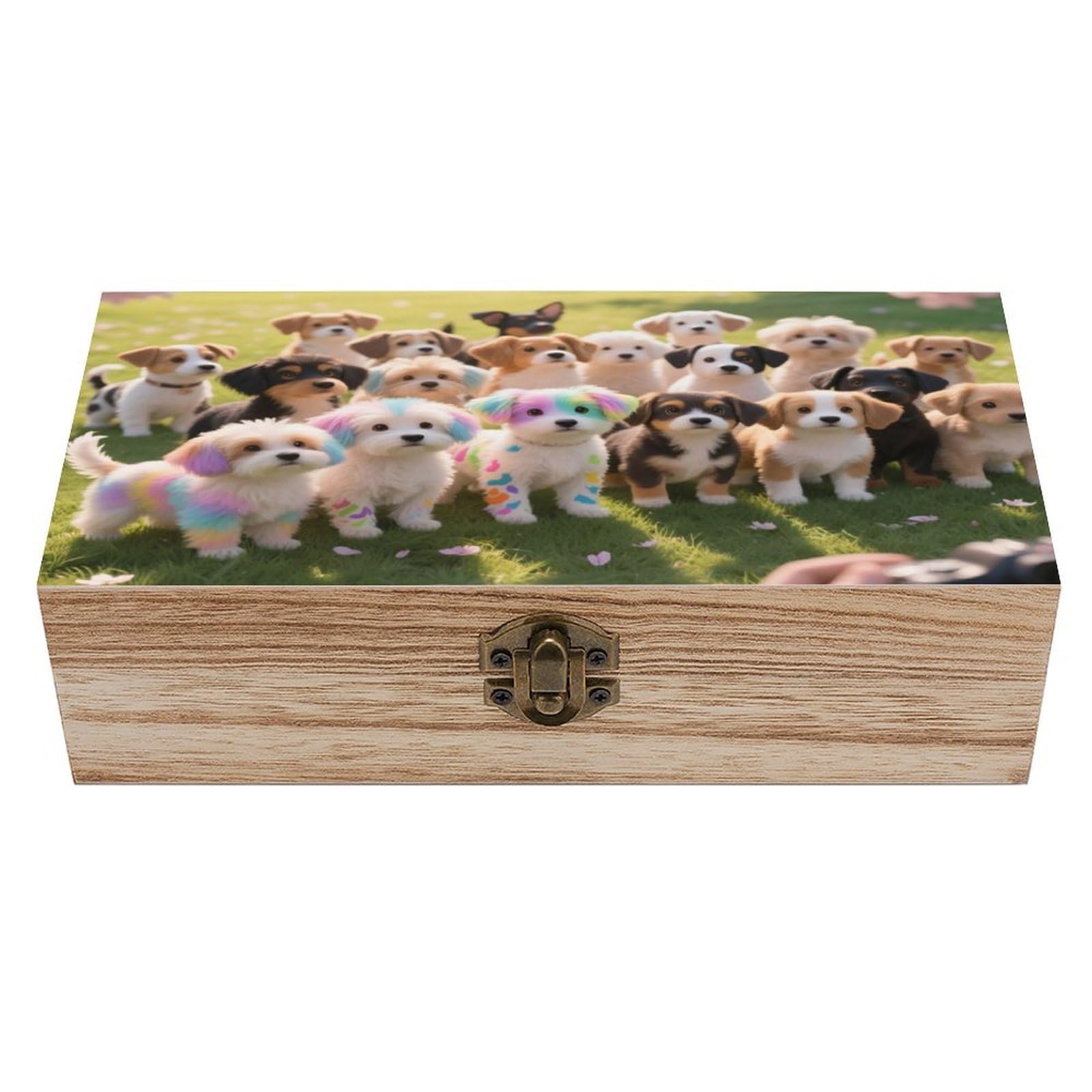 Wooden Storage Box with Hinged Lid Decorative Keepsake Boxes Organizer