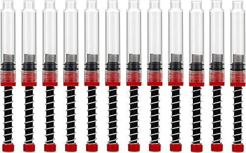 12 convertidores de pistón de pluma estilográfica Jinhao, diámetro de orificio de 0.102in para Picasso y Duke y Baoer, relleno de absorción de tinta 12 convertidores de pistón de pluma estilográfica Jinhao, diámetro de orificio de 0.102in para Picasso y Duke y Baoer, relleno de absorción de tinta