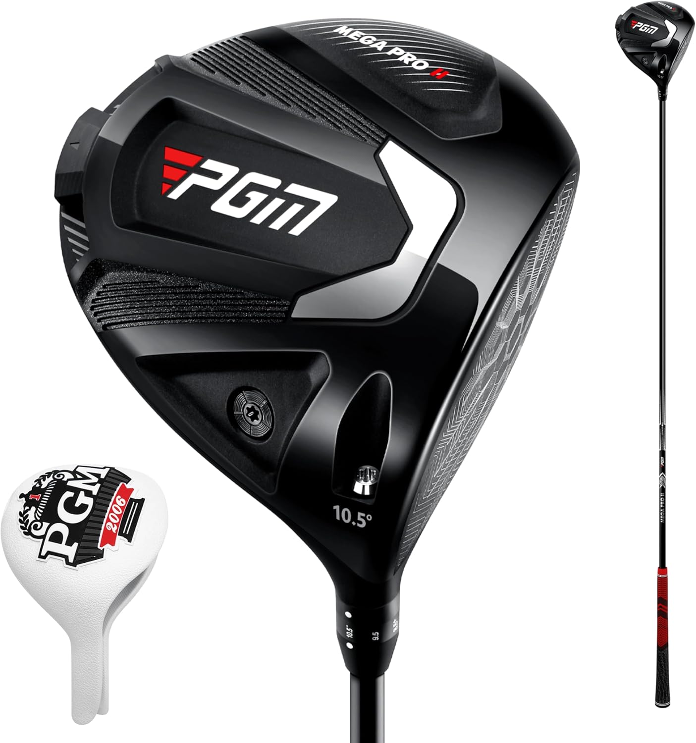 PGM 45.5" Golf Club Adjustable Loft Driver for Men Right Handed and 24 Pack 3-Piece Golf Ball